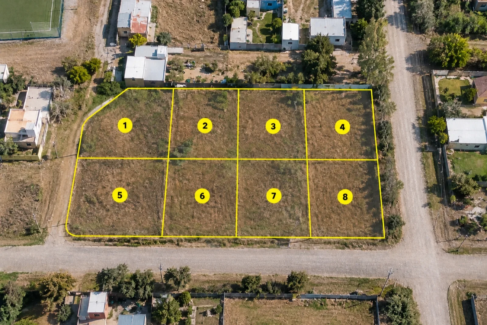 Vista aérea — Terreno en venta en Barrio Las Acacias, Villa María (COD-025)